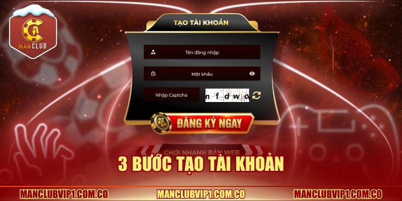 3 bước tạo tài khoản